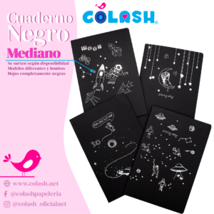 CUADERNO NEGRO MEDIANO