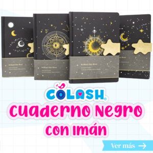 CUADERNO NEGRO CON IMÁN